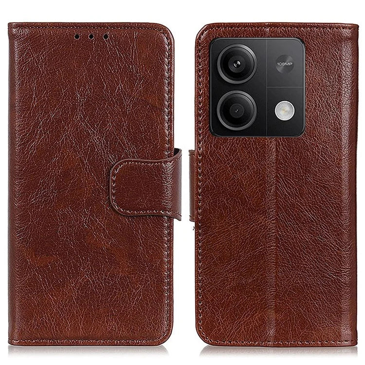 For Xiaomi Redmi Note 13 5G / 13 5G (China) Case Nappa Texture Wallet Cover Split Leather Phone Shell