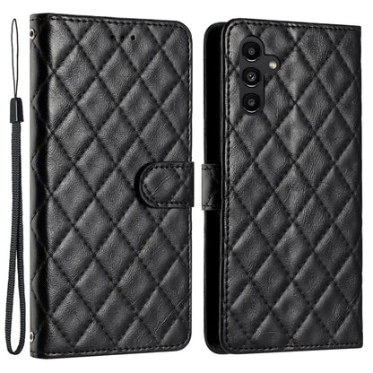 For Samsung Galaxy A35 5G Cell Phone Case Leather Rhombus Grid Wallet Protective Shell