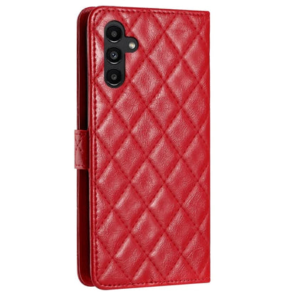 For Samsung Galaxy A35 5G Cell Phone Case Leather Rhombus Grid Wallet Protective Shell