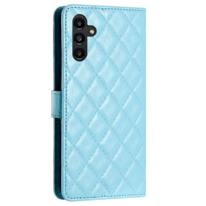 For Samsung Galaxy A35 5G Cell Phone Case Leather Rhombus Grid Wallet Protective Shell