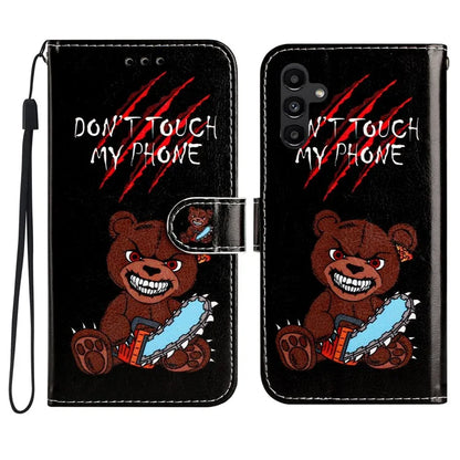 For Samsung Galaxy A35 5G Magnetic Case Pattern Printing PU Leather Phone Stand Cover