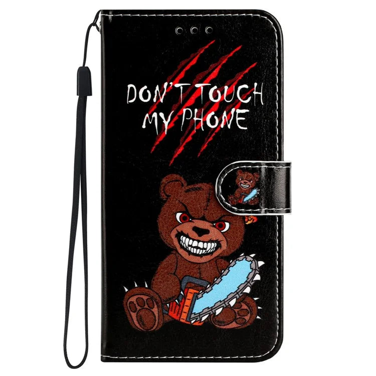 For Samsung Galaxy A35 5G Magnetic Case Pattern Printing PU Leather Phone Stand Cover