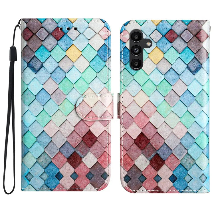 For Samsung Galaxy A35 5G Magnetic Case Pattern Printing PU Leather Phone Stand Cover