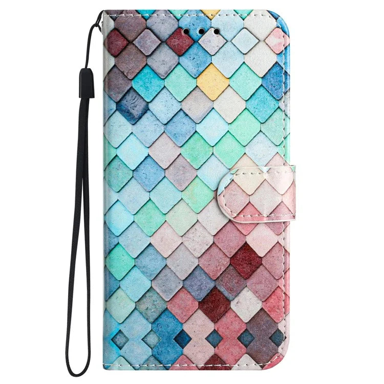 For Samsung Galaxy A35 5G Magnetic Case Pattern Printing PU Leather Phone Stand Cover
