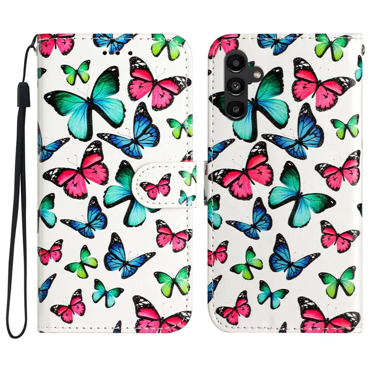 For Samsung Galaxy A35 5G Magnetic Case Pattern Printing PU Leather  Phone Stand Cover