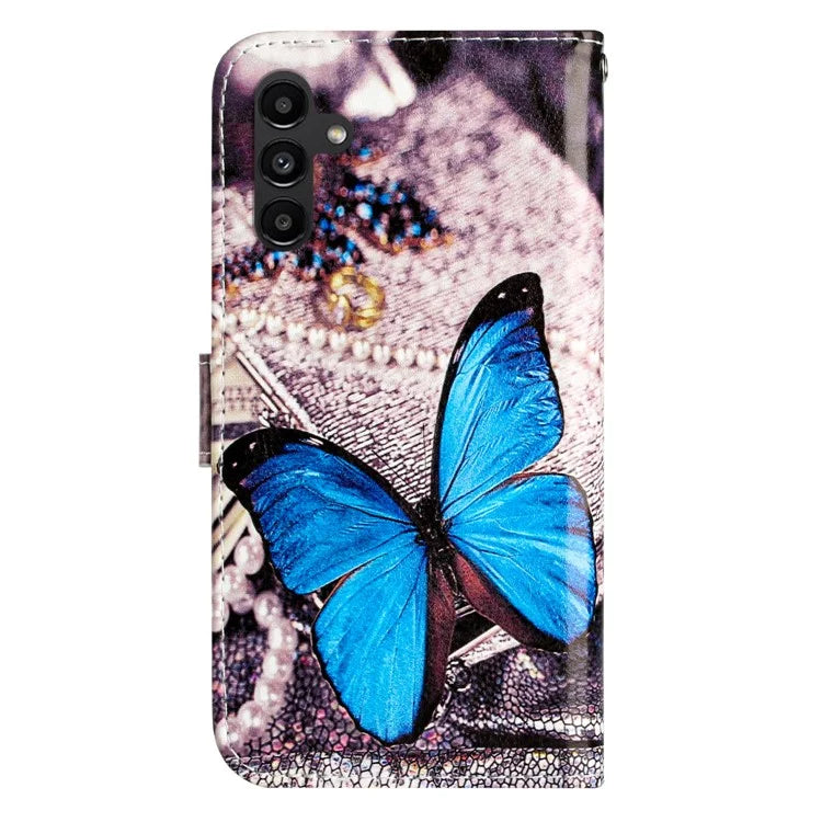 For Samsung Galaxy A35 5G Magnetic Case Pattern Printing PU Leather Phone Stand Cover