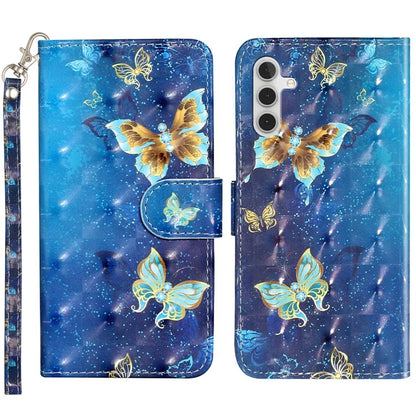 For Samsung Galaxy A35 5G Case 3D Pattern Print Leather Wallet Cellphone Cover