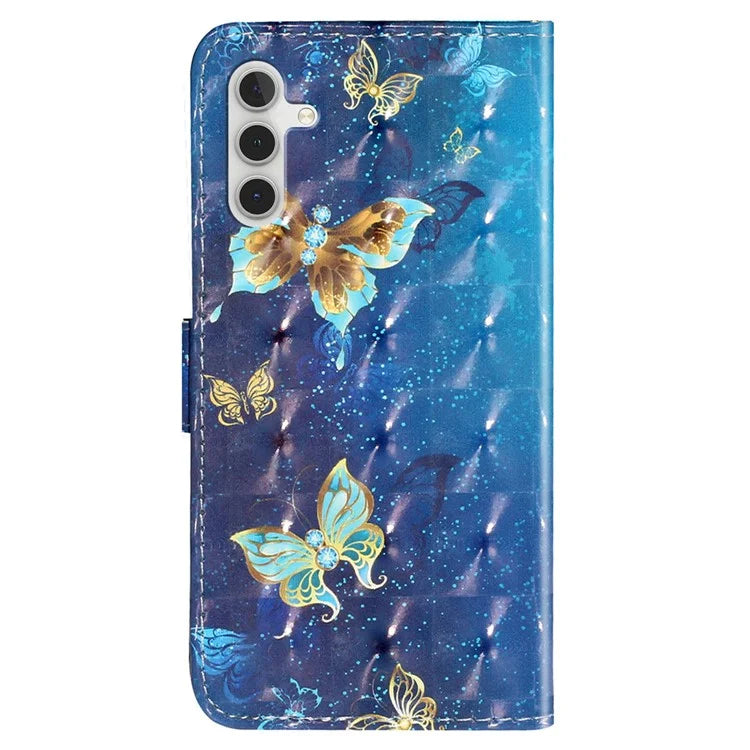 For Samsung Galaxy A35 5G Case 3D Pattern Print Leather Wallet Cellphone Cover