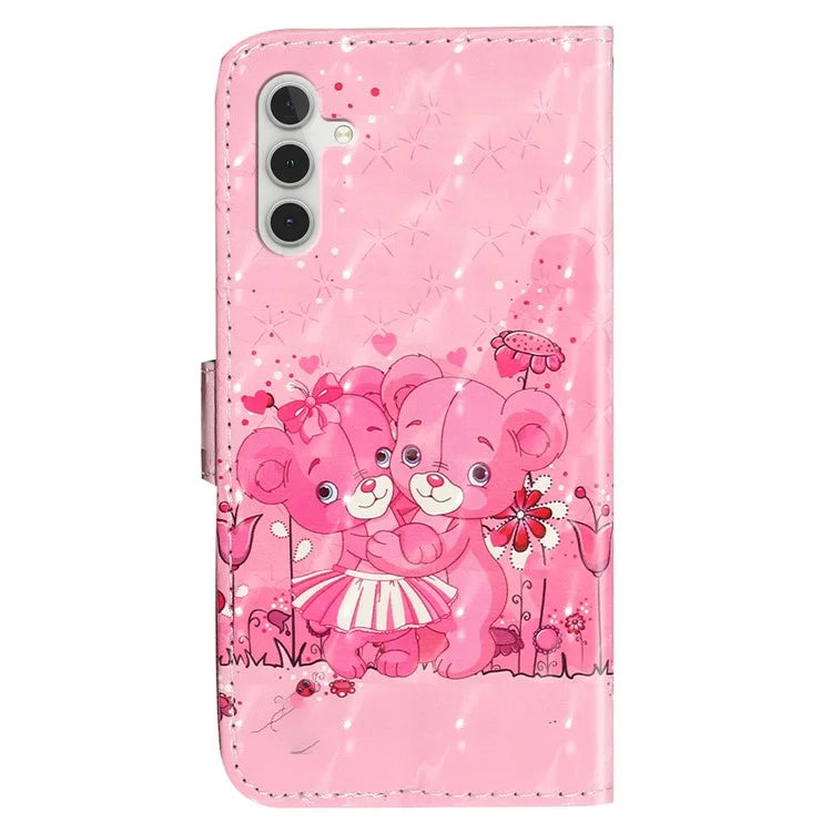 For Samsung Galaxy A35 5G Case 3D Pattern Print Leather Wallet Cellphone Cover