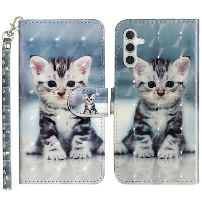 For Samsung Galaxy A35 5G Case 3D Pattern Print Leather Wallet Cellphone Cover