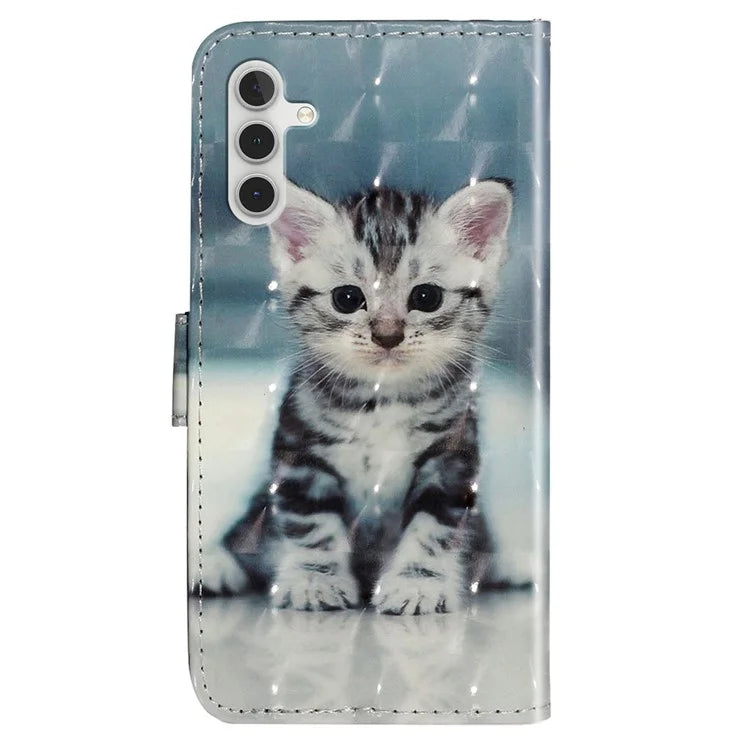For Samsung Galaxy A35 5G Case 3D Pattern Print Leather Wallet Cellphone Cover