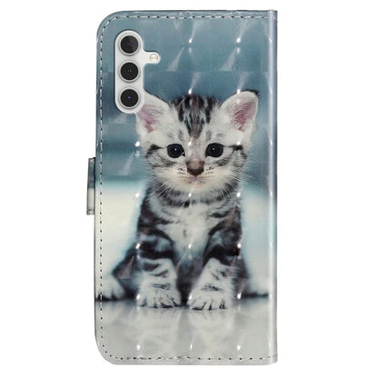 For Samsung Galaxy A35 5G Case 3D Pattern Print Leather Wallet Cellphone Cover
