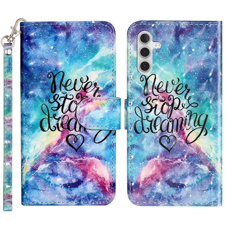 For Samsung Galaxy A35 5G Case 3D Pattern Print Leather Wallet Cellphone Cover