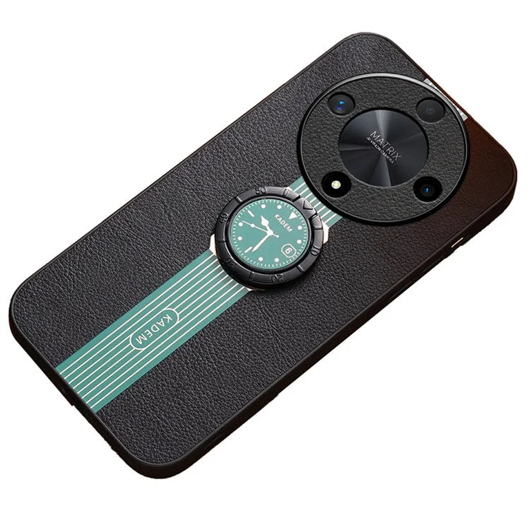 KADEM For Honor X9b 5G / Magic6 Lite 5G Cell Phone Case Anti-fall Ring Kickstand Watch Pattern Cover