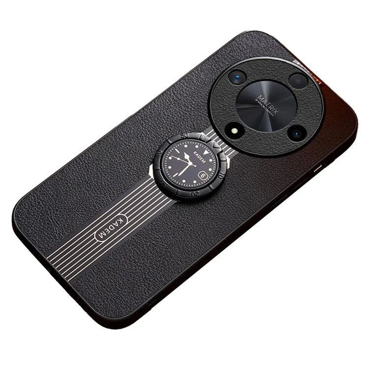 KADEM For Honor X9b 5G / Magic6 Lite 5G Cell Phone Case Anti-fall Ring Kickstand Watch Pattern Cover