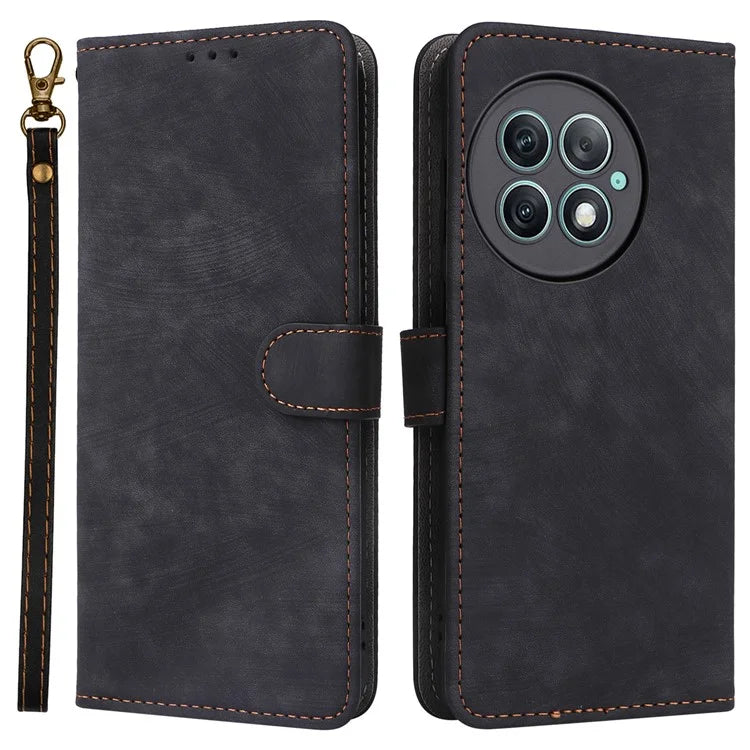 For OnePlus Ace 2 Pro 5G RFID Blocking Wallet Cell Phone Case PU Leather Shell with Strap