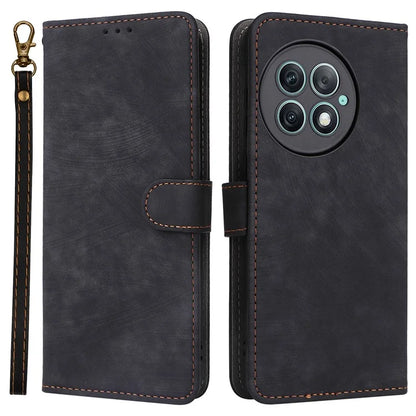 For OnePlus Ace 2 Pro 5G RFID Blocking Wallet Cell Phone Case PU Leather Shell with Strap