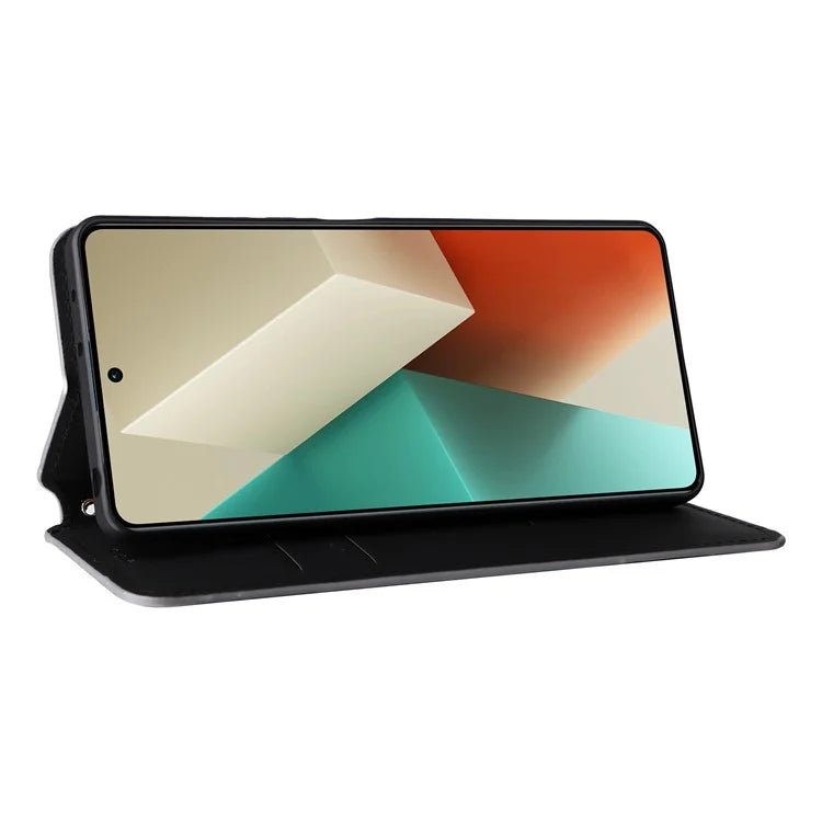 For Xiaomi Redmi Note 13 Pro 5G / Poco X6 5G Cell Phone Case Imprinted Magnetic Closing Cover with Wallet