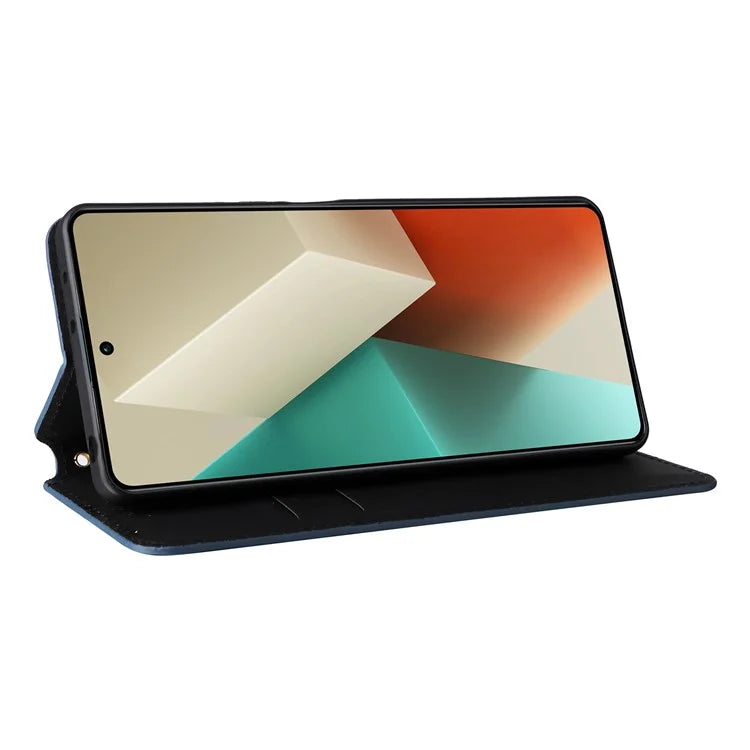 For Xiaomi Redmi Note 13 Pro 5G / Poco X6 5G Cell Phone Case Imprinted Magnetic Closing Cover with Wallet