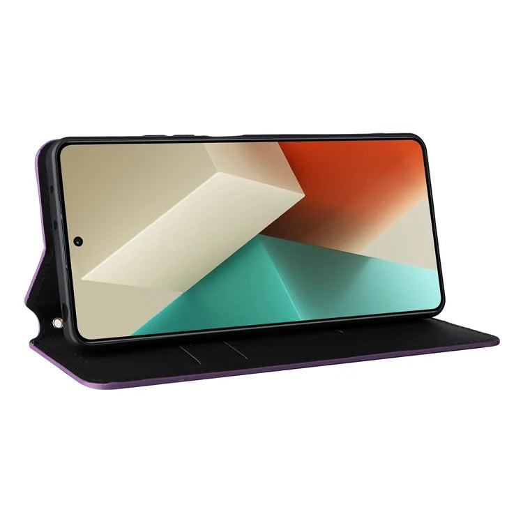 For Xiaomi Redmi Note 13 Pro 5G / Poco X6 5G Cell Phone Case Imprinted Magnetic Closing Cover with Wallet