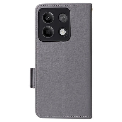 For Xiaomi Redmi Note 13 Pro 5G / Poco X6 5G Cell Phone Case Litchi Texture Leather Cover with Strap