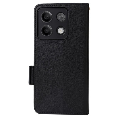 For Xiaomi Redmi Note 13 Pro 5G / Poco X6 5G Cell Phone Case Litchi Texture Leather Cover with Strap