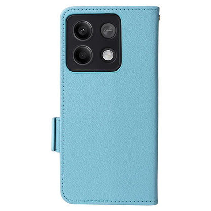 For Xiaomi Redmi Note 13 Pro 5G / Poco X6 5G Cell Phone Case Litchi Texture Leather Cover with Strap