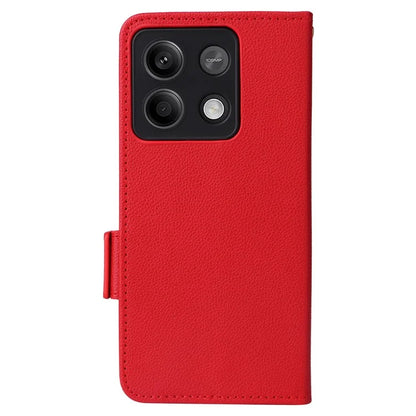For Xiaomi Redmi Note 13 Pro 5G / Poco X6 5G Cell Phone Case Litchi Texture Leather Cover with Strap