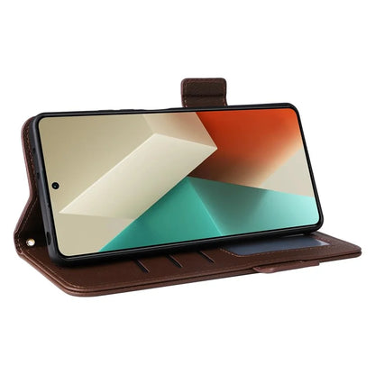 For Xiaomi Redmi Note 13 Pro 5G / Poco X6 5G Cell Phone Case Litchi Texture Leather Cover with Strap