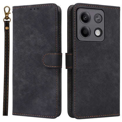 For Xiaomi Redmi Note 13 Pro 5G / Poco X6 5G Cell Phone Case RFID Blocking Wallet Leather Cover with Strap