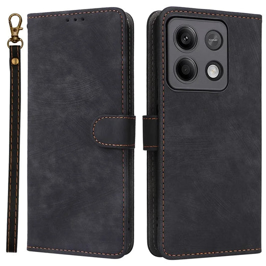 For Xiaomi Redmi Note 13 Pro 5G / Poco X6 5G Cell Phone Case RFID Blocking Wallet Leather Cover with Strap
