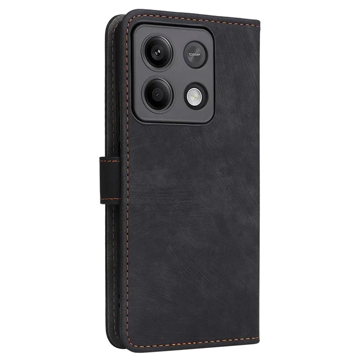 For Xiaomi Redmi Note 13 Pro 5G / Poco X6 5G Cell Phone Case RFID Blocking Wallet Leather Cover with Strap