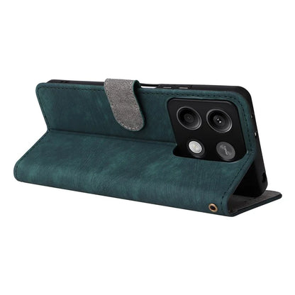 For Xiaomi Redmi Note 13 Pro 5G / Poco X6 5G Cell Phone Case RFID Blocking Wallet Leather Cover with Strap