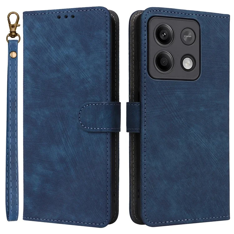 For Xiaomi Redmi Note 13 Pro 5G / Poco X6 5G Cell Phone Case RFID Blocking Wallet Leather Cover with Strap