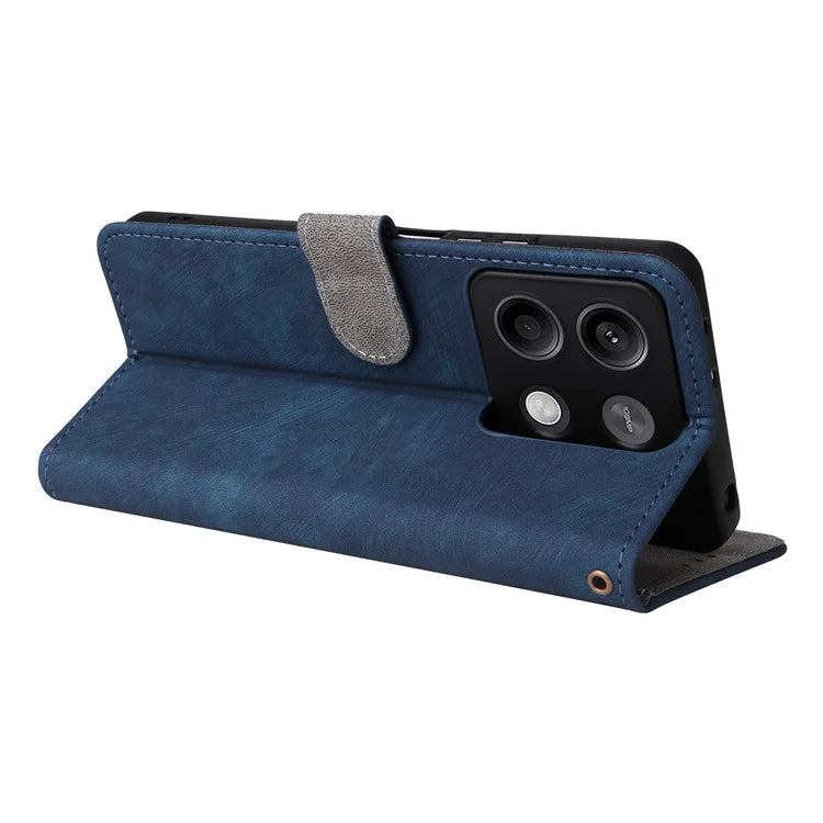For Xiaomi Redmi Note 13 Pro 5G / Poco X6 5G Cell Phone Case RFID Blocking Wallet Leather Cover with Strap