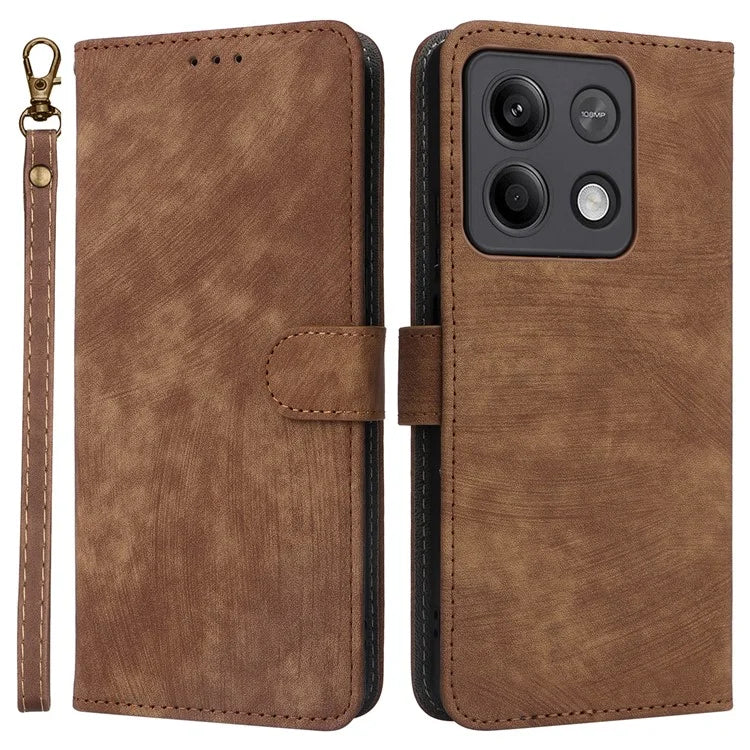 For Xiaomi Redmi Note 13 Pro 5G / Poco X6 5G Cell Phone Case RFID Blocking Wallet Leather Cover with Strap
