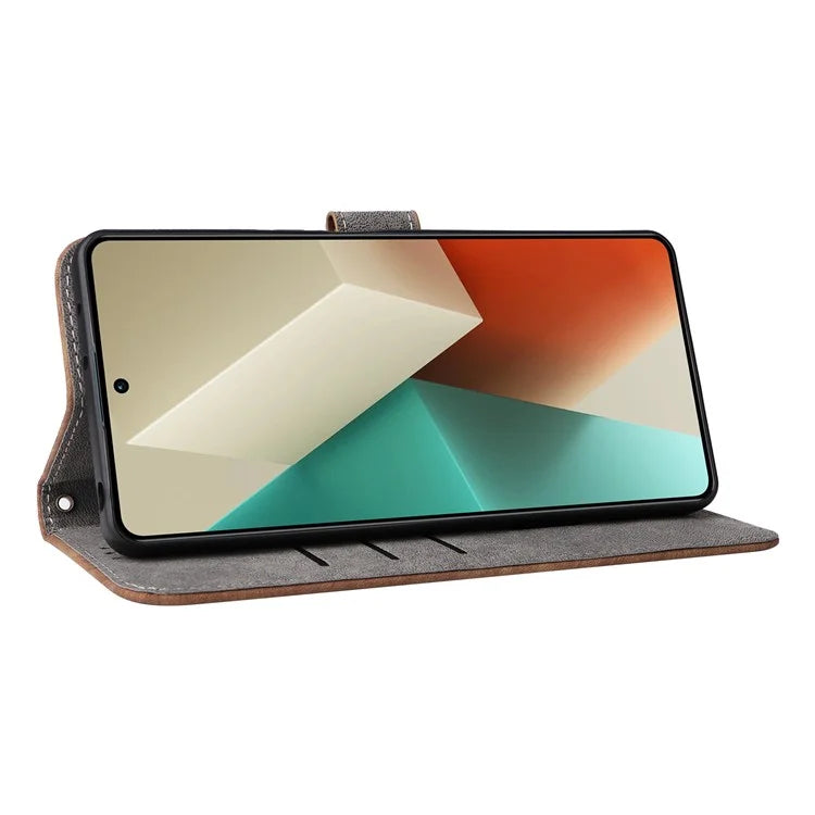 For Xiaomi Redmi Note 13 Pro 5G / Poco X6 5G Cell Phone Case RFID Blocking Wallet Leather Cover with Strap