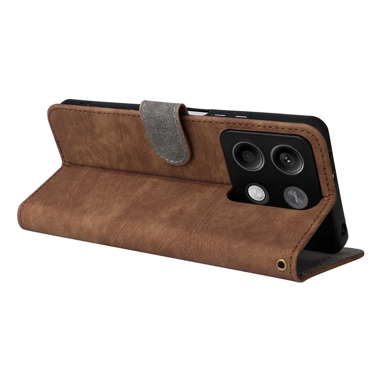 For Xiaomi Redmi Note 13 Pro 5G / Poco X6 5G Cell Phone Case RFID Blocking Wallet Leather Cover with Strap