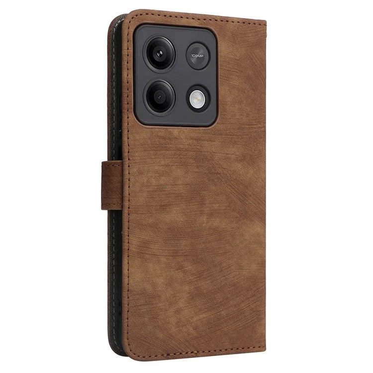 For Xiaomi Redmi Note 13 Pro 5G / Poco X6 5G Cell Phone Case RFID Blocking Wallet Leather Cover with Strap