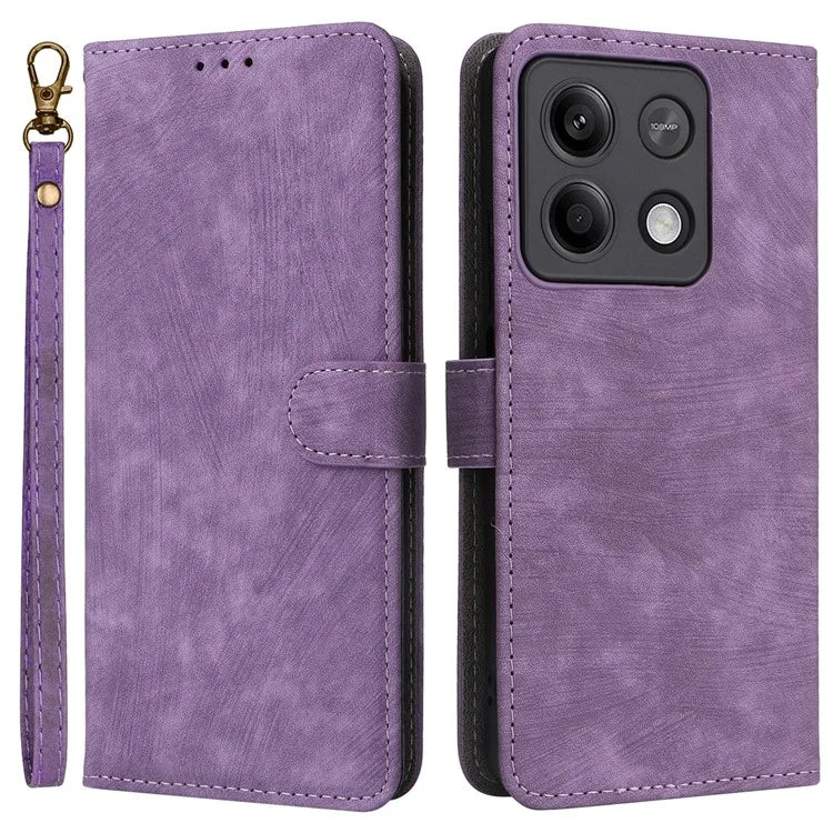 For Xiaomi Redmi Note 13 Pro 5G / Poco X6 5G Cell Phone Case RFID Blocking Wallet Leather Cover with Strap