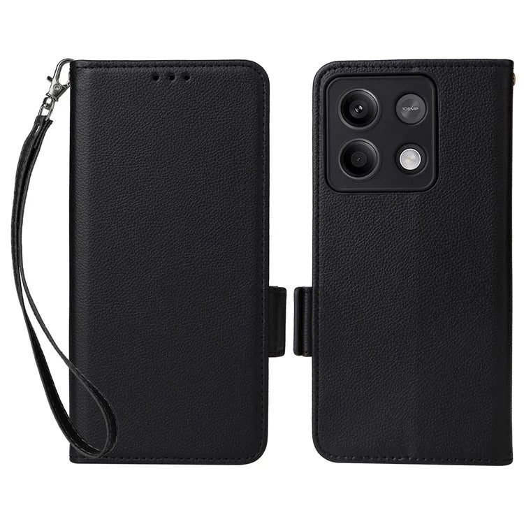 For Xiaomi Redmi Note 13 5G Cover Leather Wallet Stand Cell Phone Case with Strap