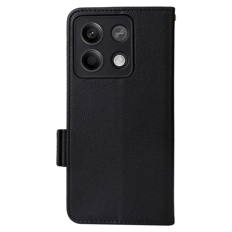 For Xiaomi Redmi Note 13 5G Cover Leather Wallet Stand Cell Phone Case with Strap
