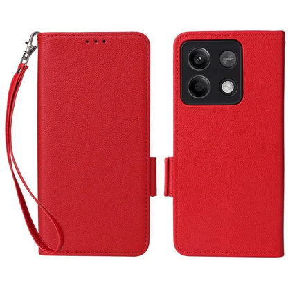For Xiaomi Redmi Note 13 5G Cover Leather Wallet Stand Cell Phone Case with Strap