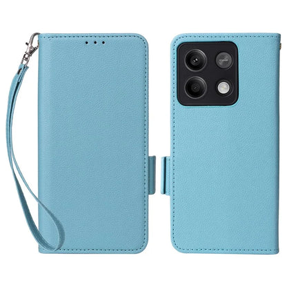 For Xiaomi Redmi Note 13 5G Cover Leather Wallet Stand Cell Phone Case with Strap