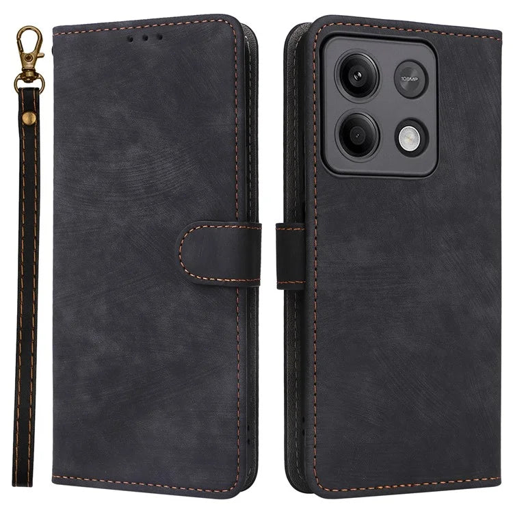 For Xiaomi Redmi Note 13 5G Cell Phone Case RFID Blocking Protective Cover with Strap