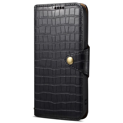 For Samsung Galaxy S24+ Case PU Leather+TPU Crocodile Texture Stand Phone Protector