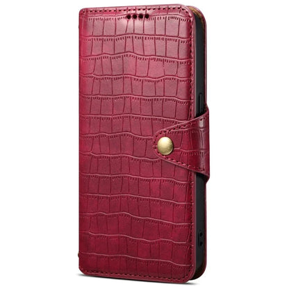 For Samsung Galaxy S24+ Case PU Leather+TPU Crocodile Texture Stand Phone Protector