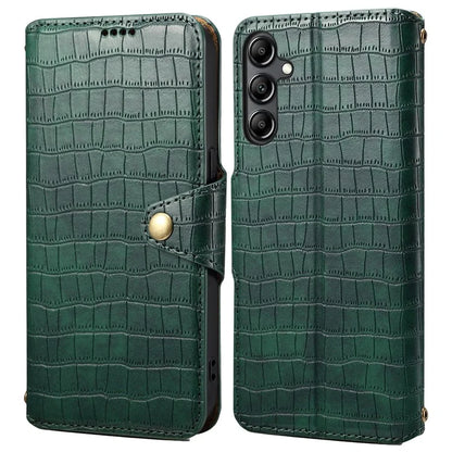 For Samsung Galaxy S24+ Case PU Leather+TPU Crocodile Texture Stand Phone Protector