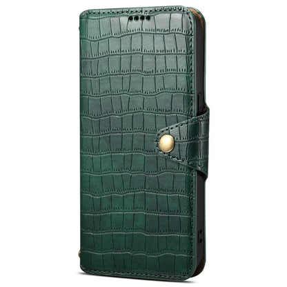For Samsung Galaxy S24+ Case PU Leather+TPU Crocodile Texture Stand Phone Protector