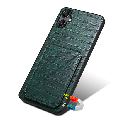 For Samsung Galaxy A05 4G Case PU+PC+TPU Anti-drop Phone Cover with Card Holder